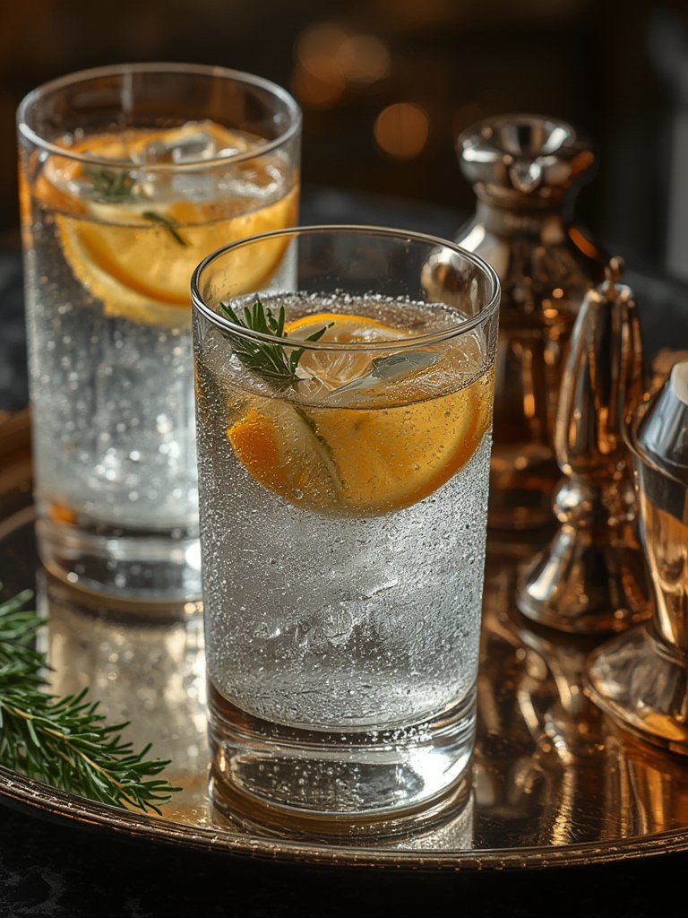 highball glasses in action