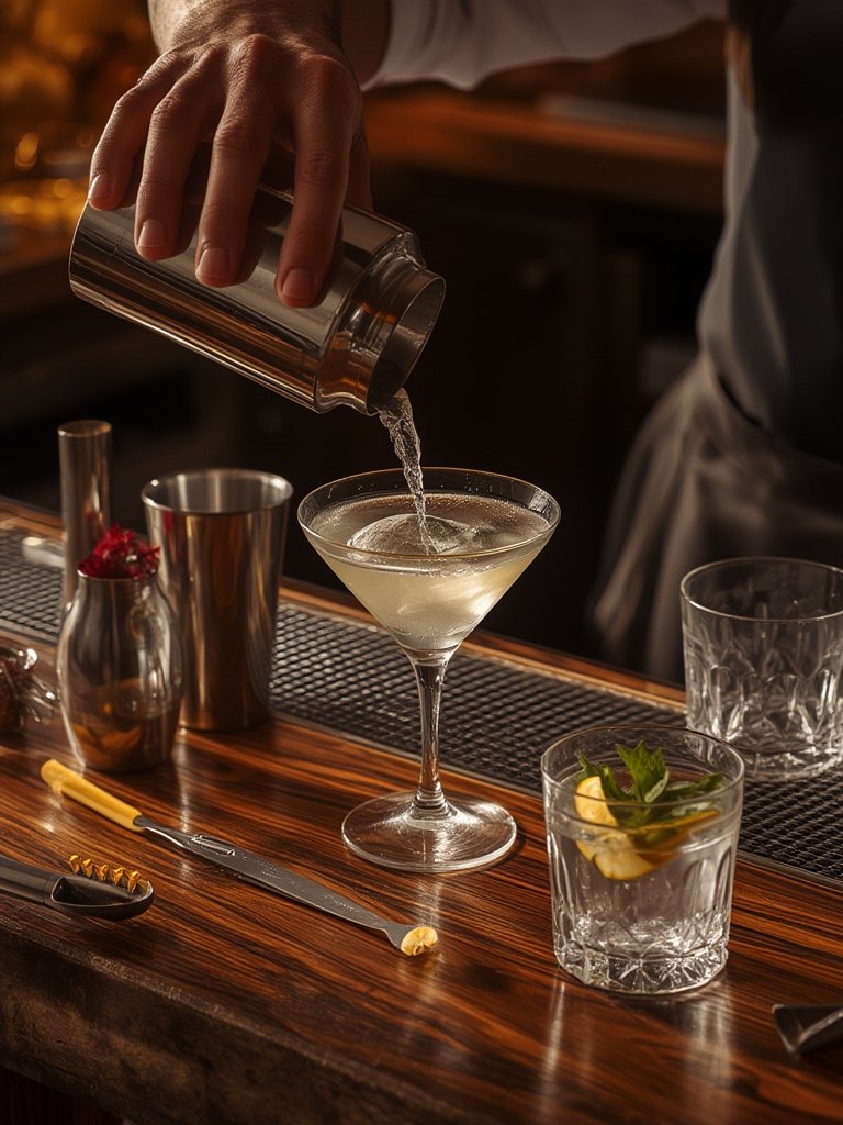 cocktail shaker in action