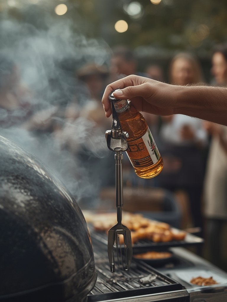 grill opener in action