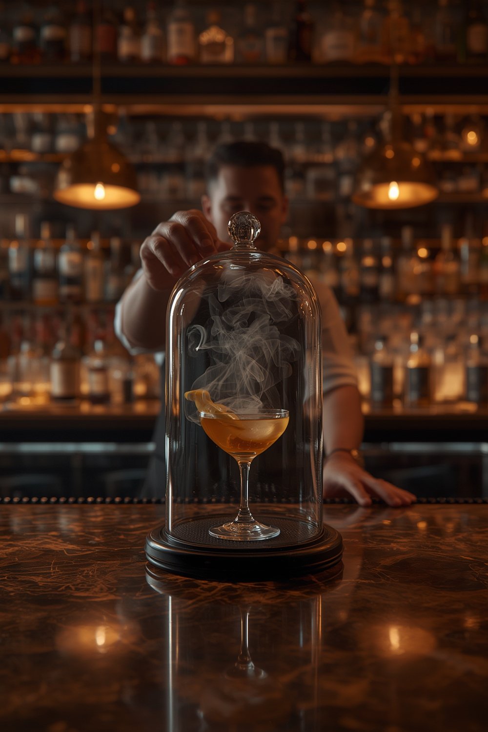 cocktail smoking cloche - Illustration 1