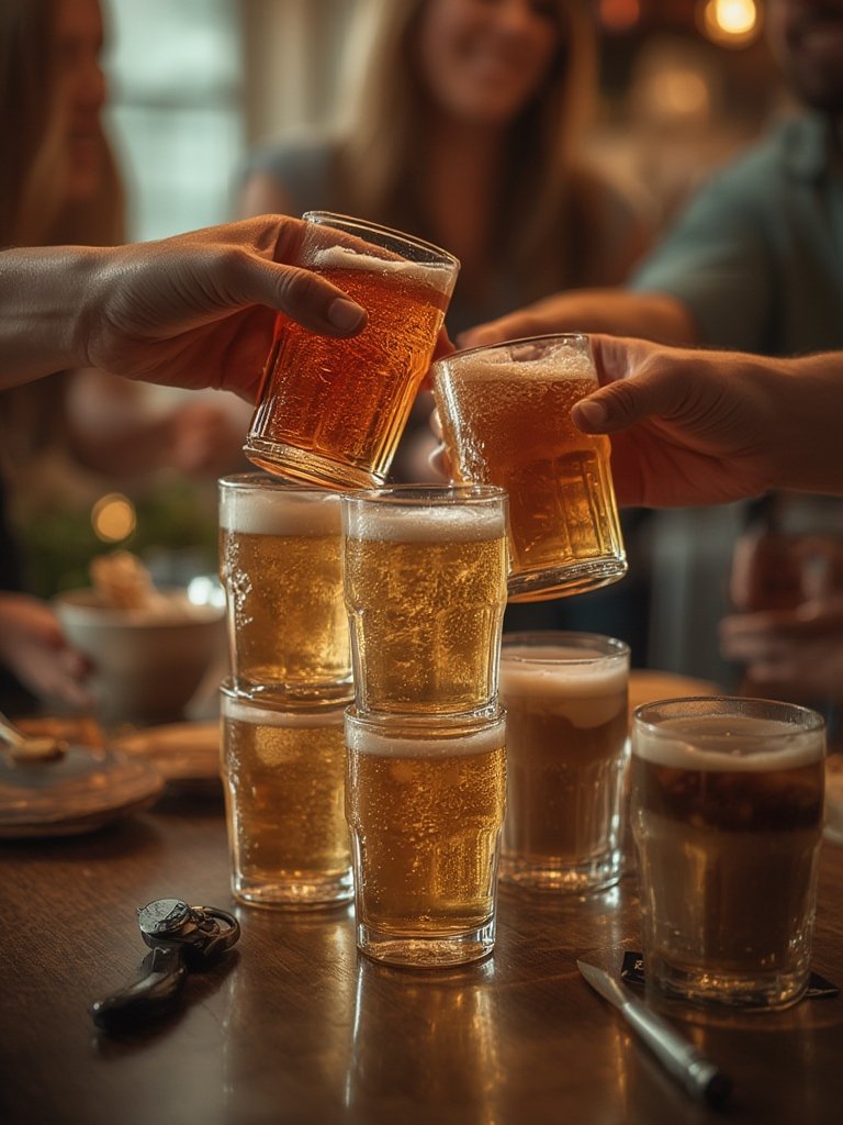 stackable glasses in action