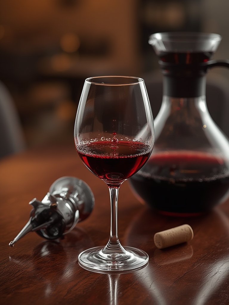 wine aerator in action