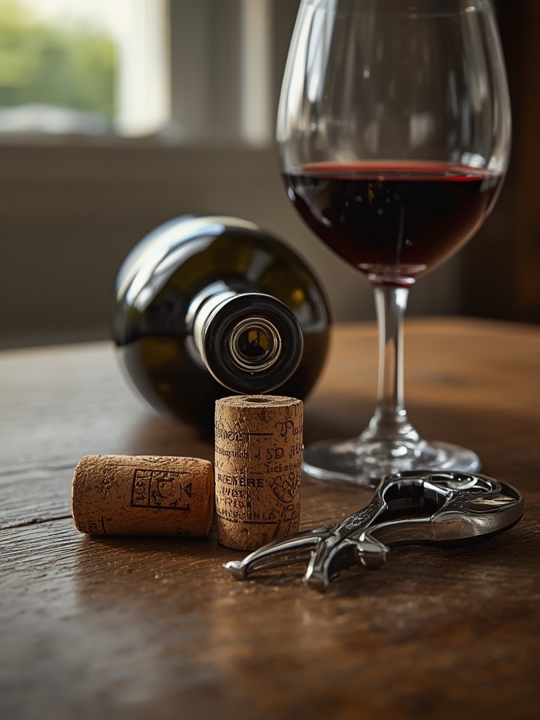 wine opener in action