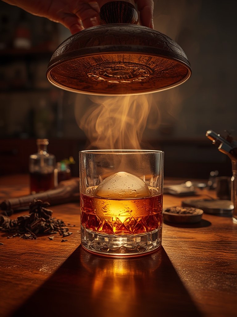 cocktail smoker in action